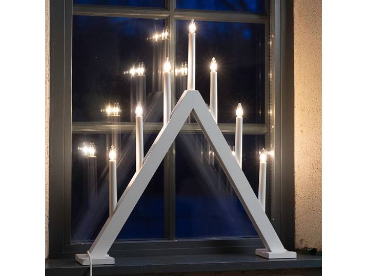 Bougeoir Ariele 58cm Blanc/Blanc