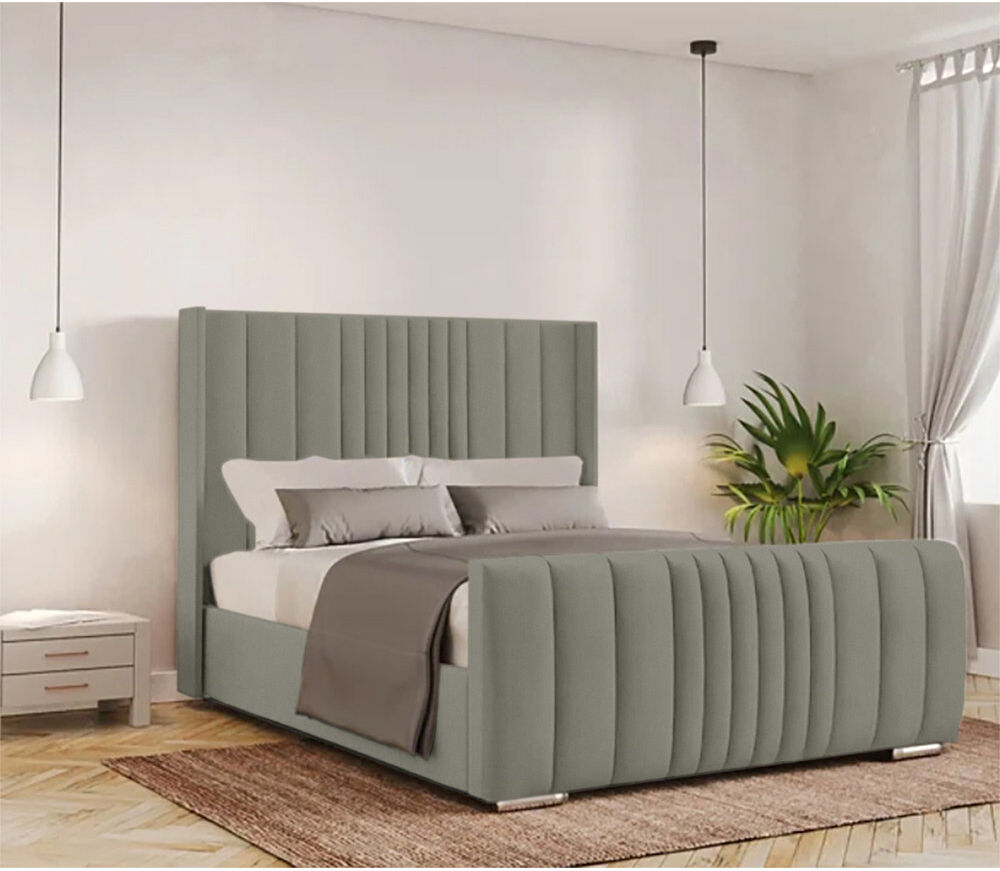 Fairmont Park Schwamm Upholstered Bed Frame Asphalt Double (4'6)