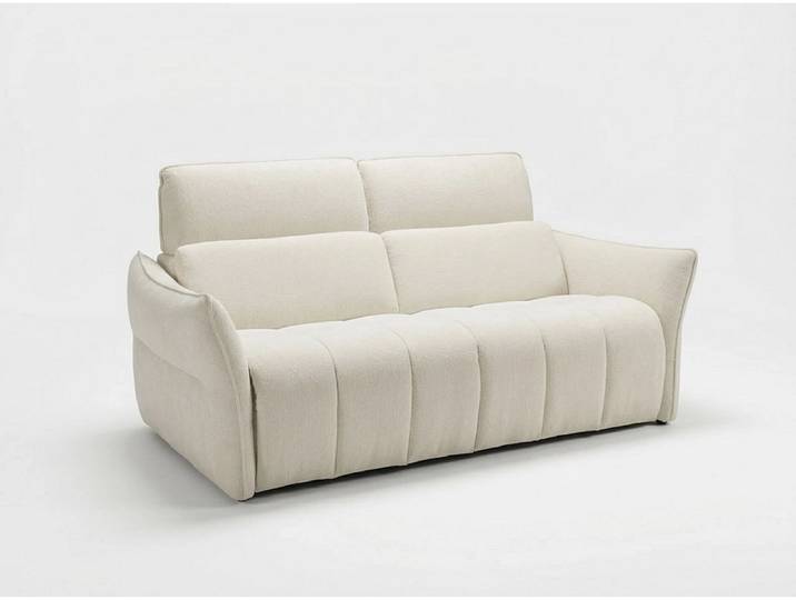3er Sofa MILANO Stoff weiss