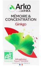 Arkopharma Arkog Ginkgo Bio - 150 Gel. - Boîte 150 gélules