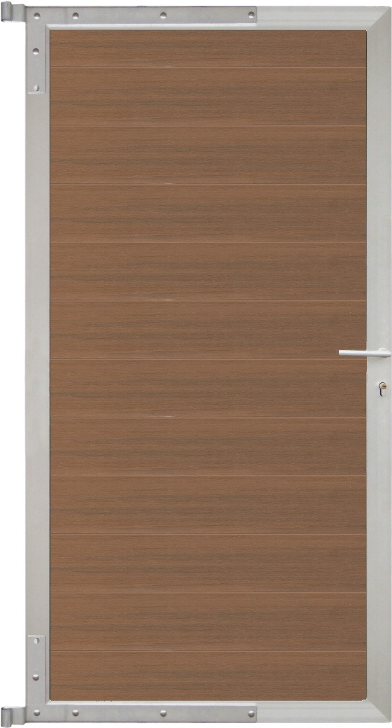 TETZNERJENT ELSKOP-Tor-Komplettset 90 x 173 cm, Füllung teak 16971092