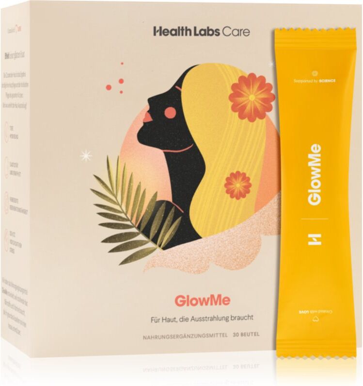 Health Labs Care GlowMe Kollagen mit Natriumhyaluronat, OPC und Vitamin A Geschmack Pineapple-Mango 30 St.