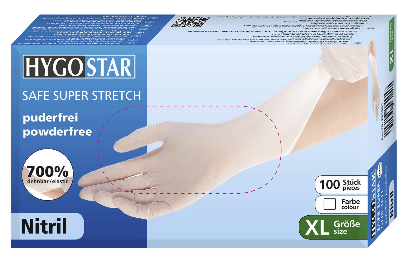 HYGOSTAR Einmalhandschuhe SAFE SUPER STRETCH XL weiß 261001