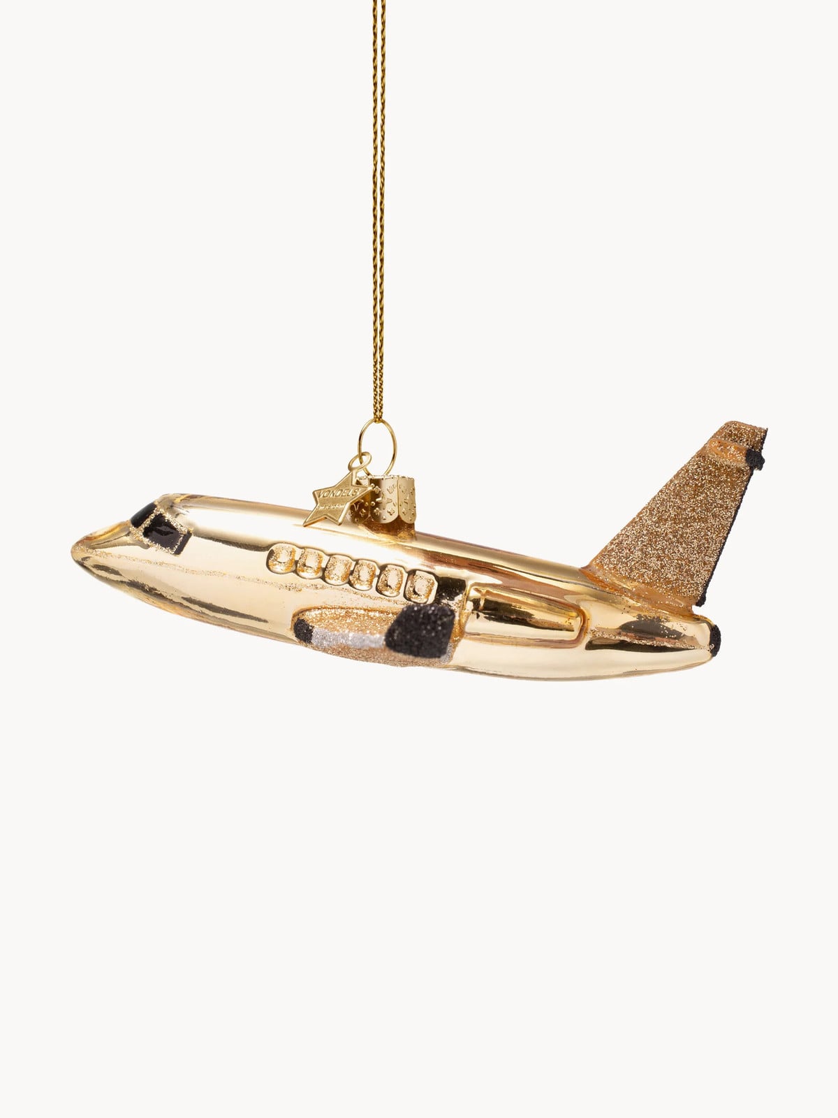 Mondgeblazen kerstornament Airplane van Vondels