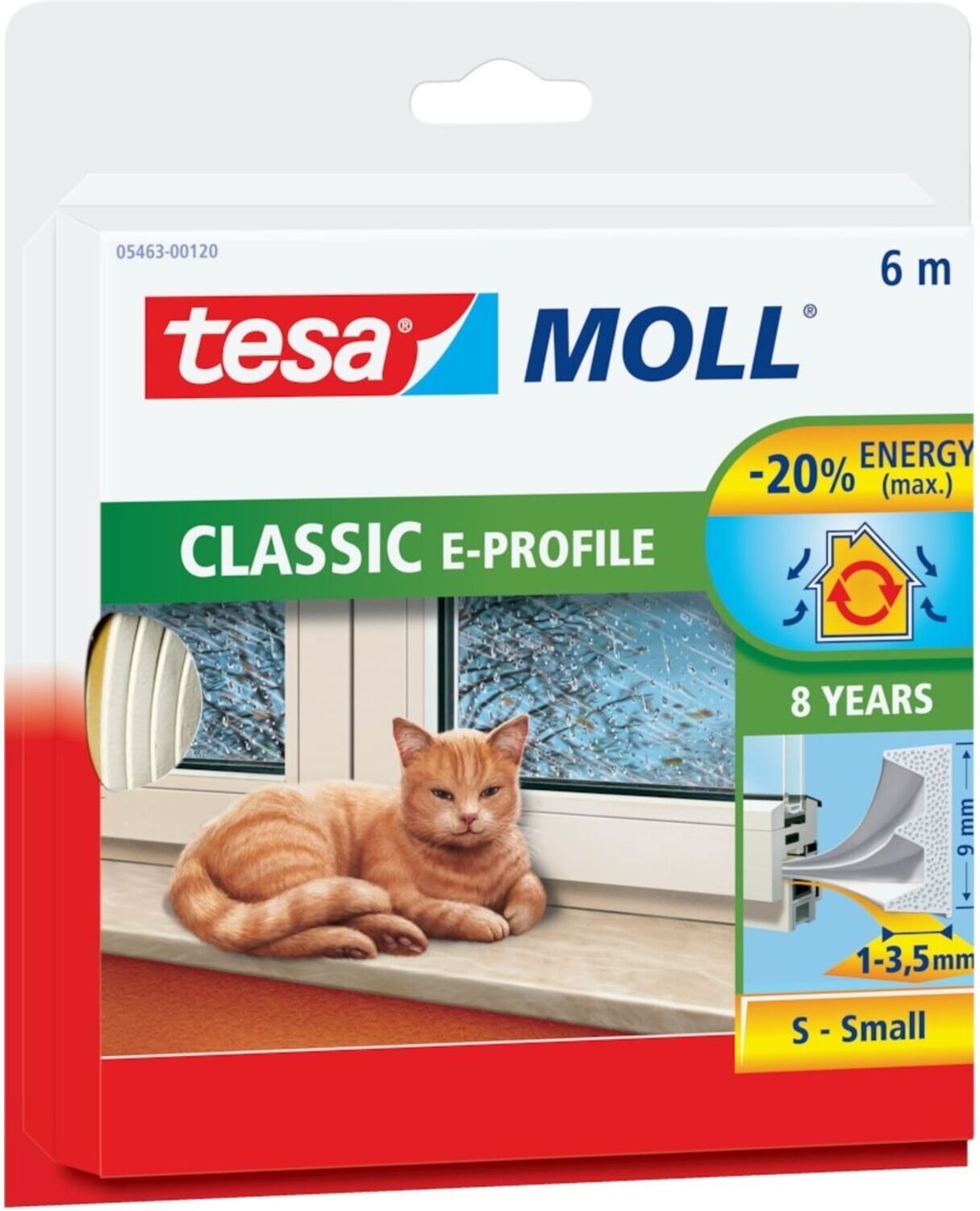 tesamoll® 5463 E-Profile Gummidichtung 6 m × 9 mm braun (05463-00121-00)
