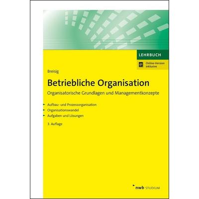 Betriebliche Organisation, Set von Thomas Breisig, Nwb Verlag, 978-3-482-54333-3