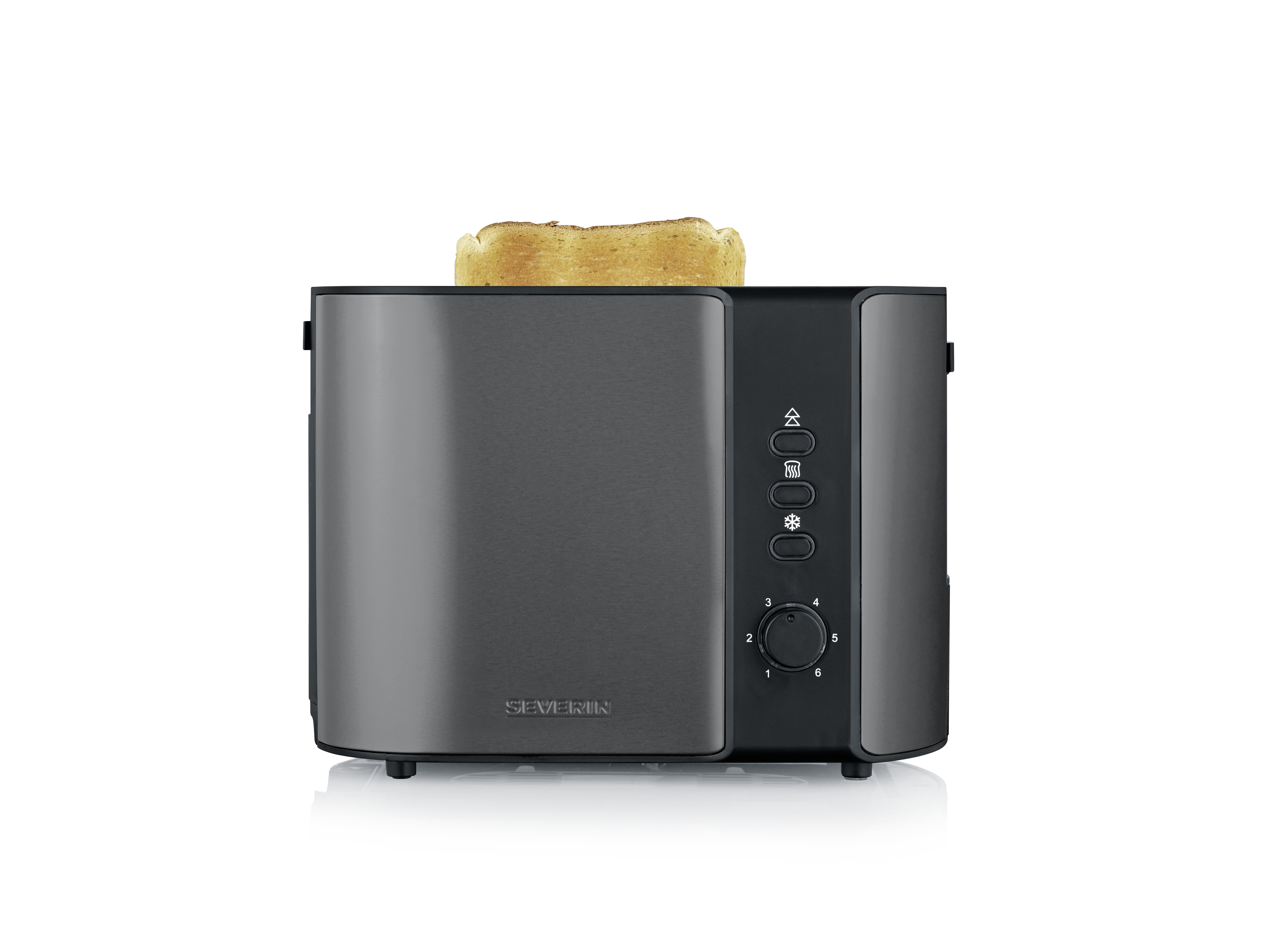 Severin AT 9573 Automatik Toaster Edelstahl Dunkelgrau