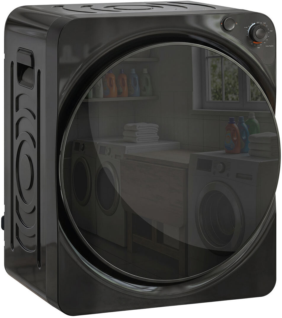 HOMCOM 5kg Vented Tumble Dryer, Compact Dryer with 5 Drying Modes Black 61cm H X 49cm W X 43cm D