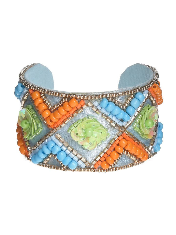 BLE Armspange in Hellblau/ Orange - onesize