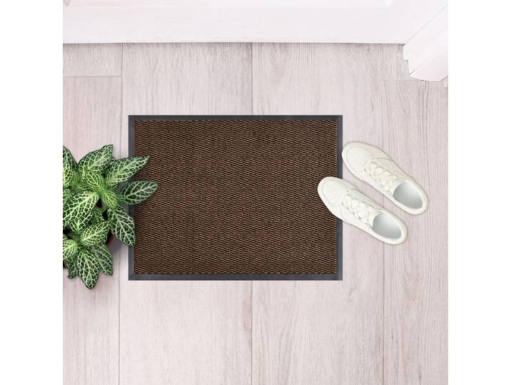 Fussmatte ANDIAMO Easy, Made in Netherlands , braun, B:120cm H:5mm L:250cm, Kunstfaser, Teppiche, Fussmatte, Schmutzfangmatte, rutschhemmend, Innen- und überdachten Aussenbereich