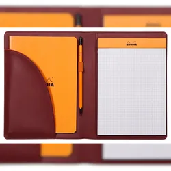Rhodiarama Mappe für Block oder Notizheft A5, N°16 17,5x23,5 cm - Weinrot 216008C