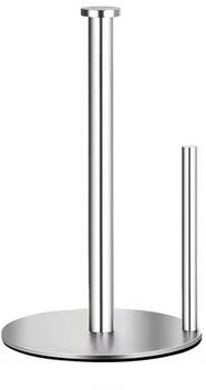 Youfap Market Heavy Duty Stainless Steel Kitchen Roll Holder, Space Saving Countertop Organizer With Weighted Base For Paper Towels silver