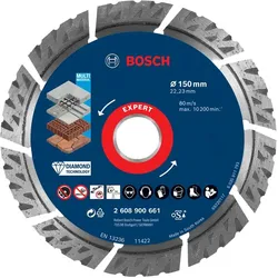 Bosch Professional Zubehör, Sägeblatt, EXPERT MultiMaterial Diamanttrennscheiben, 150 x 22,23 x 2,4 x 12 mm