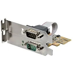 StarTech COM 2 Port PCI Express Serielle Schnittstellenkarte PCIe auf RS232 Karte Serielle Adapter K, Kontrollerkarte