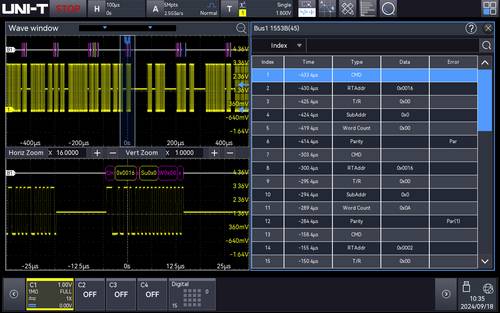 Uni-T MSO3000HD-MIL1553 Mess-Software Upgrade