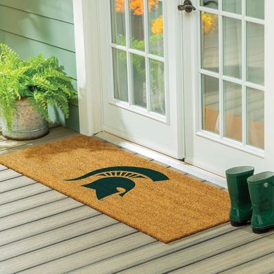 Evergreen Michigan State University Full Color Indoor/Outdoor Coir Mat