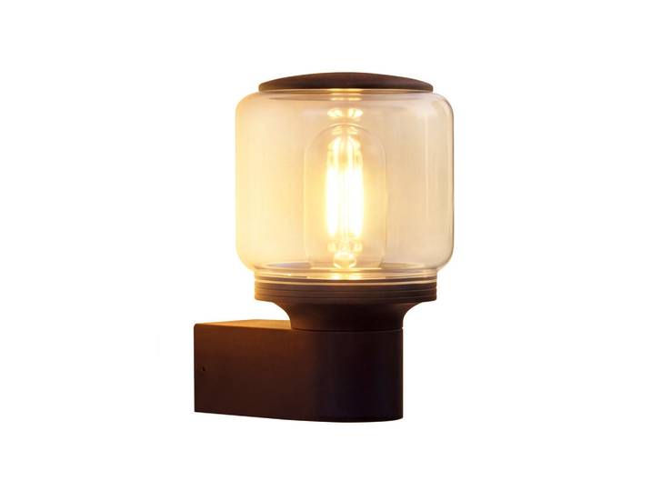 Nettlife Aussenwandleuchte 14/11/17cm, Schwarz, Metall, E27, 14x17x11 cm, Lampen & Leuchten, Außenbeleuchtung, Außenwandleuchten
