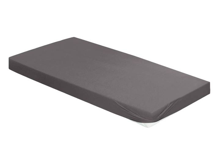 Spannbettlaken IRISETTE Erba 30 , grau, B:150cm L:200cm, Tencel, Obermaterial: 48% Baumwolle, 48% Lyocell, 4% Elasthan, Bettlaken, Spannbettlaken, glatt