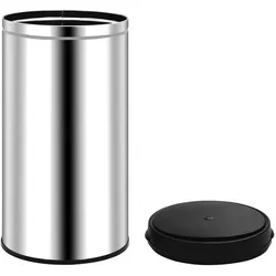 vidaXL Gleichen, Abfalleimer, Silber