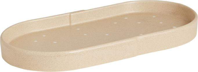 OYOY Aki Ovaal Steengoed Schaal Beige B: 340 mm, D: 175 mm, H: 30 mm