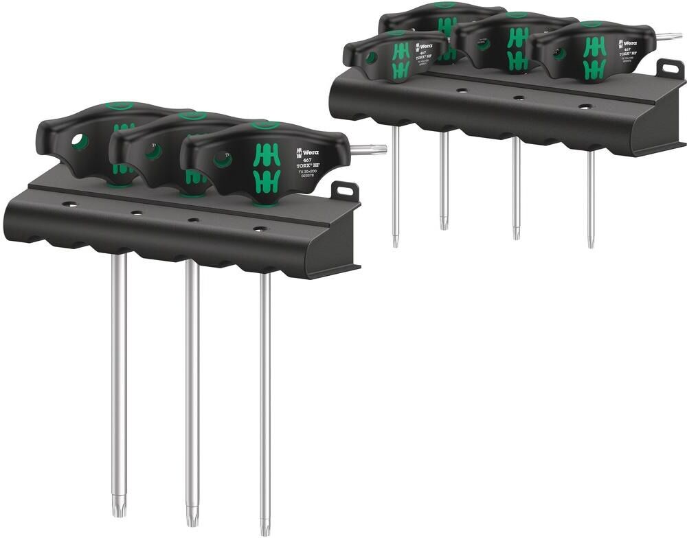 Schraubendreher WERA "467/7 TORX HF Set 1", silber (silberfarben), Stahl, Schraubendreher, Schraubendreher silberfarben Einheitsgröße