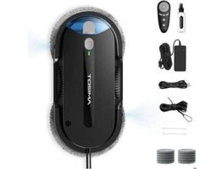 Zitty Robot Lave-Vitres W5 Noir Aspiration 2400-3200 Pa Pulvérisation 2 Sens Réservoir 60 ml