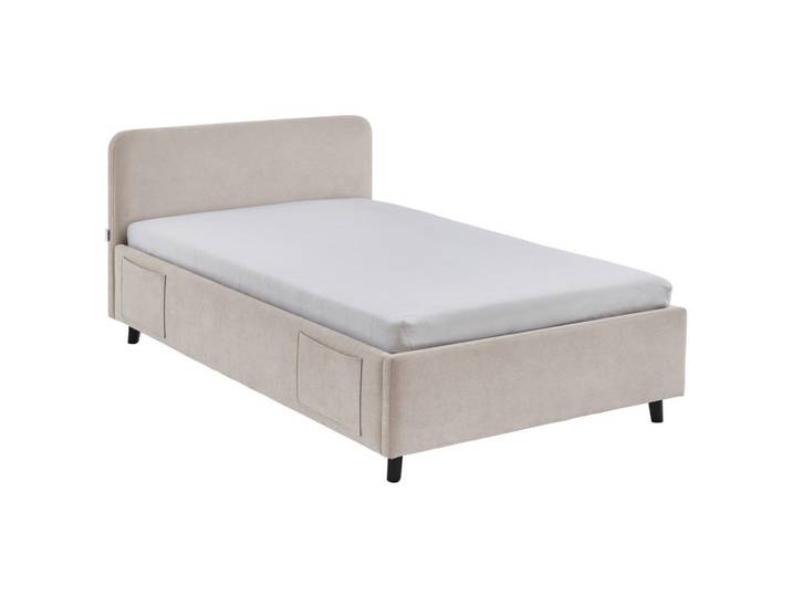 Boxxx Polsterbett, Schwarz, Beige, Holz, Eukalyptusholz,Birke, Buche, massiv, 140x200 cm, Bettkasten,individuelle Liegehärteeinstellung, Schlafzimmer, Betten, Polsterbetten
