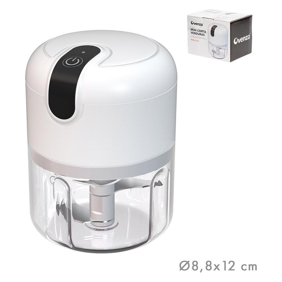 Ovenza Mini vegetable chopper, rechargeable, white, ø8.8 x 12 cm (70198328)