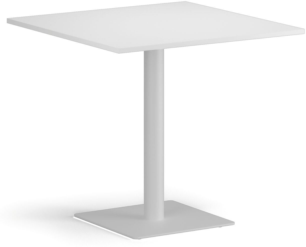 B2B Partner Couchtisch ENZO, 80x80 cm, weißes Fußgestell, weiß