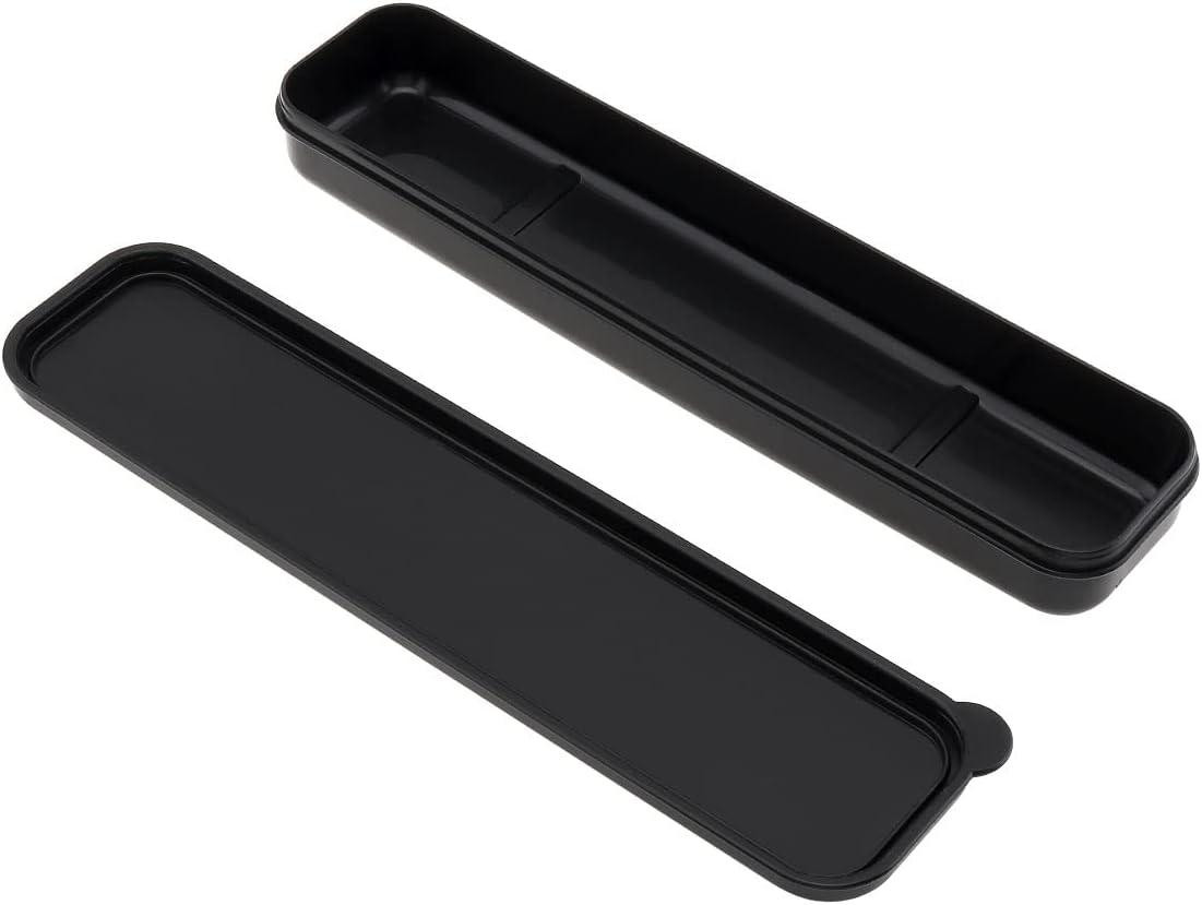 Compacte reisbestek opbergdoos voor camping, zwart, 24.5 x 5.8 cm