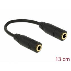 Delock 65896 65896 Klinke Audio Verlängerungskabel [1x Klinkenbuchse 3.5 mm - 1x Klinkenbuchse 3.5 mm] Schwarz
