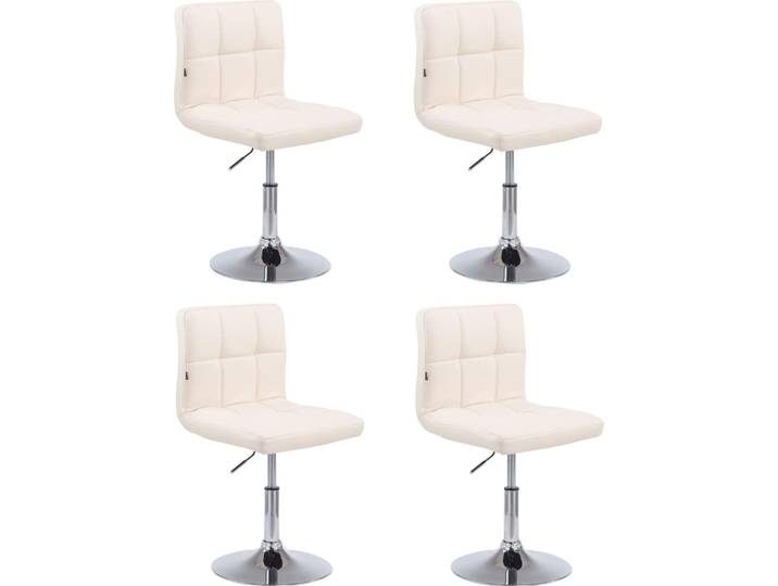 CLP 4er Set Lounger Palma V2 Kunstleder Lounger höhenverstellbar und drehbar. creme