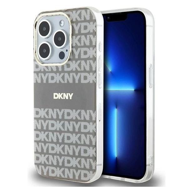 DKNY PC/TPU Repeat Pattern Tonal Stripe Magsafe Case for iPhone 15 Pro Beige (Apple iPhone 15 Pro) (1714462325)