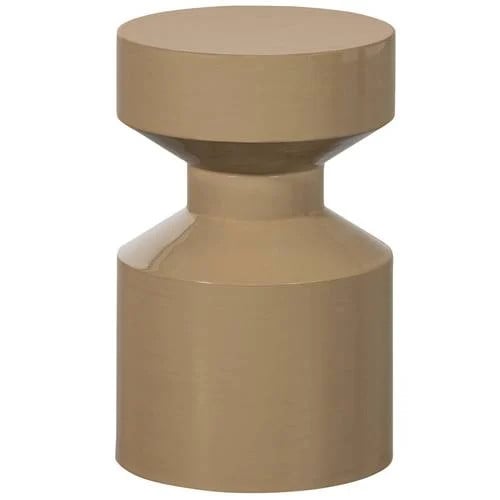 WOOOD Ferry Bijzettafel - Metaal - Honinggeel - B: 47 cm, D: 30 cm, H: 30 cm