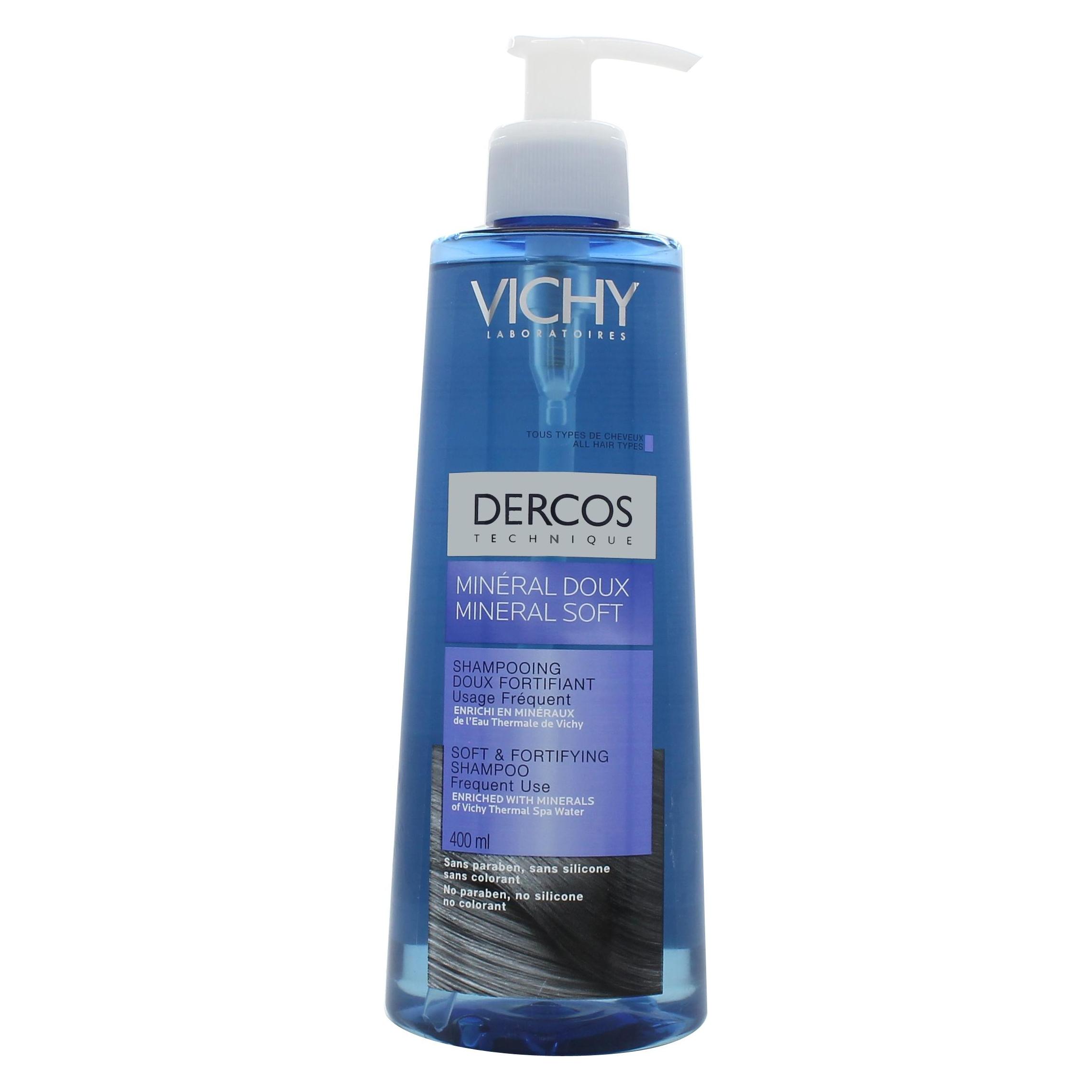 Vichy Dercos Mineralshampoo Mild Und Kräftigend (Flüssiges Shampoo, 400 ml) (3337871322656)