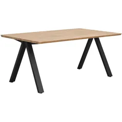 Esstisch Carradale A-Gestell von Rowico, aus massiver Eiche, modern, natur, 170x100 cm