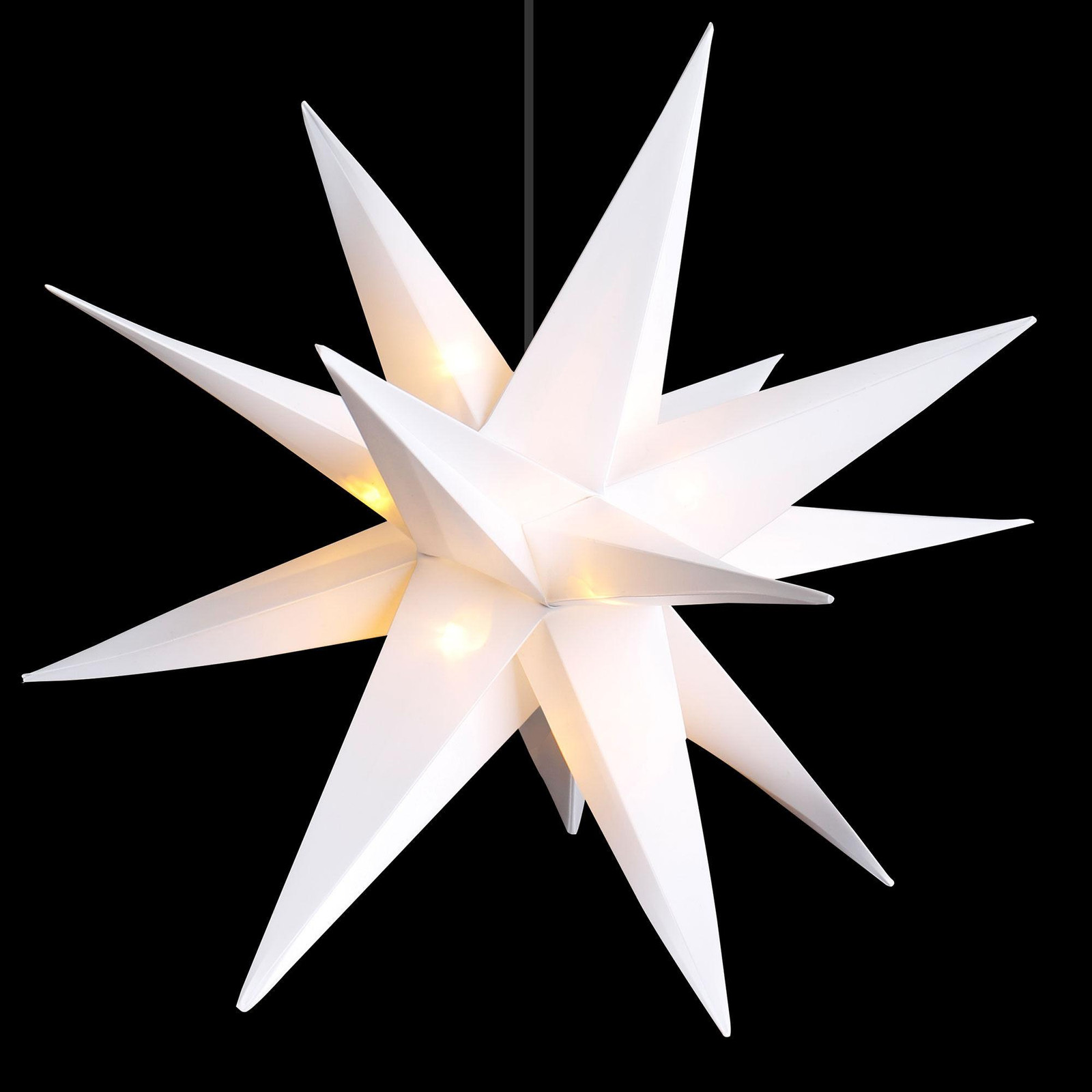 Spetebo LED kerstster 3D warm wit - 25 cm - Verlichte hangster voor buiten en binnen