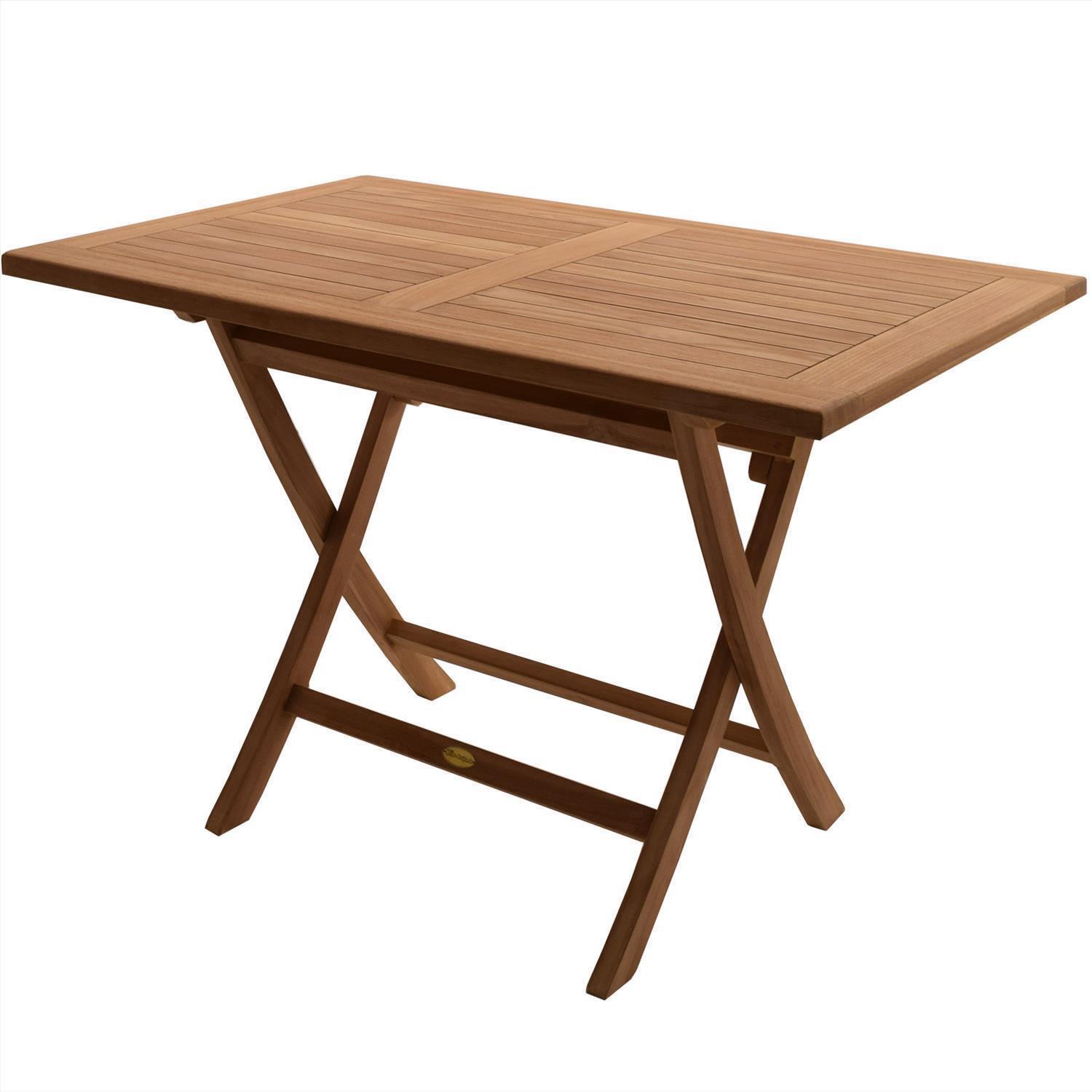 Teako Design Klapptisch Rovigi Teakholz Massiv Wetterfest 120x80x75cm