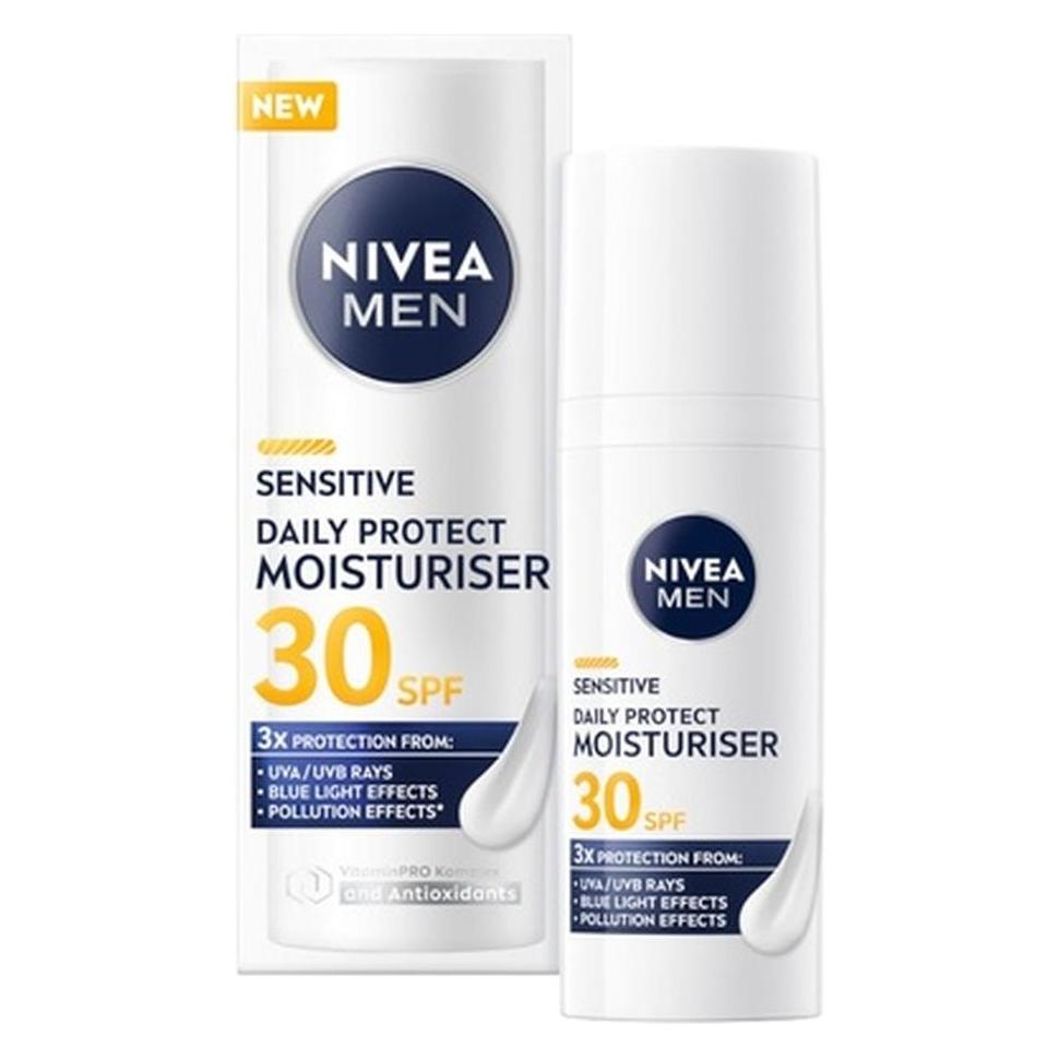 Nivea Men Sensitive Daily Protect Moisturizing Face Cream Spf30 50ml (SPF 30, 50 ml) (5900017098708)