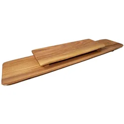Natura Punto, Auto Antenne, Sushi-Brett, Servierplatte mit Füssen, Olivenholz, 2er-set