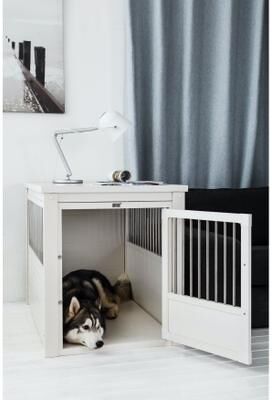 InnPlace™ Pet Crate & End Table by New Age Pet in Antique White