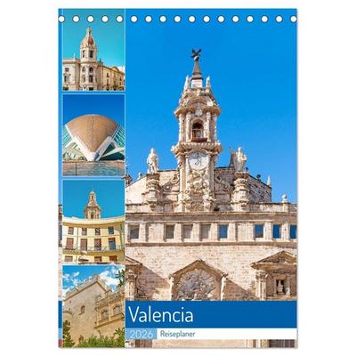 Valencia - Reiseplaner (Tischkalender 2026 DIN A5 hoch), CALVENDO Monatskalender