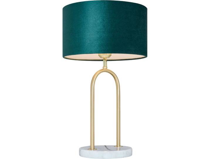 Tischlampe Eulo grün/weiss Metall/ Stoff H 50 cm - Tischlampe