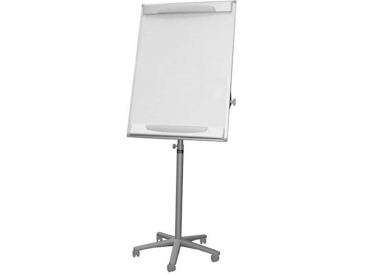 bi-office Standtafel Flipchart Design 70x100cm mobil grau mit Armen