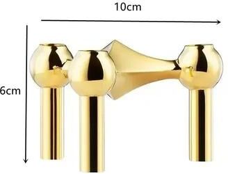Uplift Essentials Nordic Triple Arm Vintage Candlestick gold