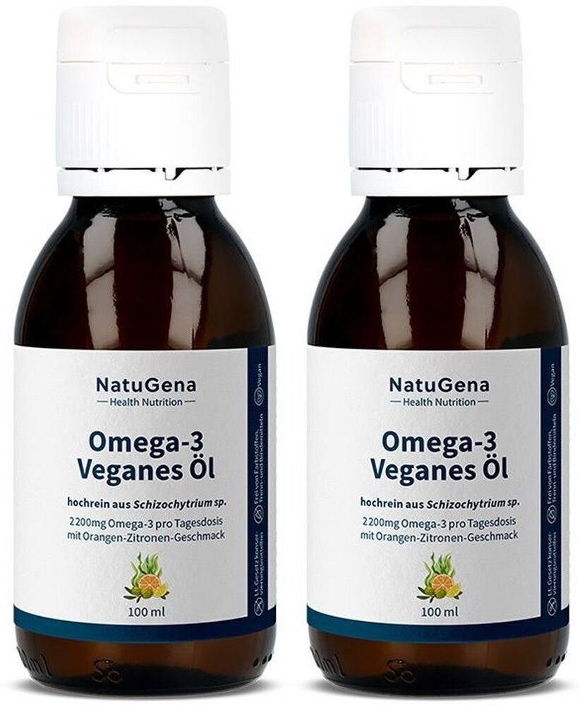 NatuGena Omega 3 Vegan 2200 MG x2 2x100 ml Öl