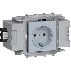 Hager GS1001LAN Steckdose 1-fach Wago Winsta Frontrastend alu lackiert