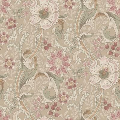 Chesapeake Liora Taupe Floral Trail Wallpaper