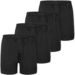 Boxershorts SCHIESSER "Boxershort 4er Pack", Herren, Gr. XXL, schwarz, Obermaterial: 100% Baumwolle CO., Unterhosen