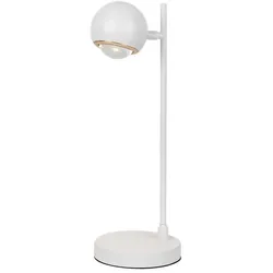 LED Tischleuchte Tischlampe Arbeitszimmerlampe Leseleuchte Weiß Eisen H 44,5 cm